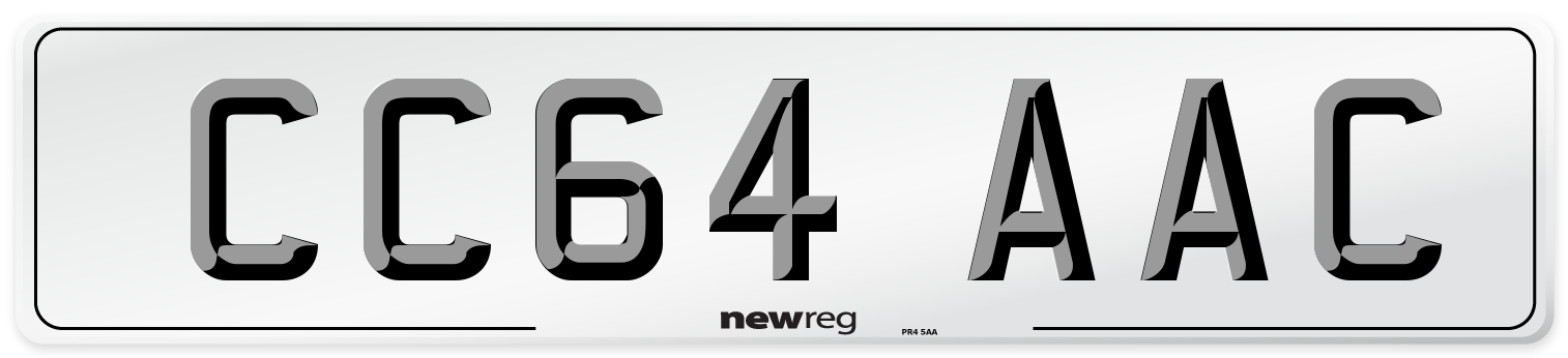 CC64 AAC Number Plate from New Reg